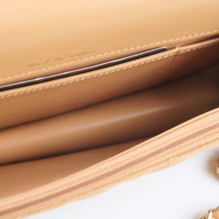 Chanel Top Handle Phone Holder on Chain Dark Beige