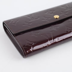 Louis Vuitton Sarah Vernis Long wallet Amarante