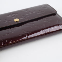 Louis Vuitton Sarah Vernis Long wallet Amarante