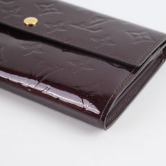 Louis Vuitton Sarah Vernis Long wallet Amarante