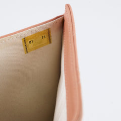 Chanel Lambskin Long Wallet Peach