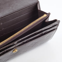 Louis Vuitton Sarah Vernis Long wallet Amarante