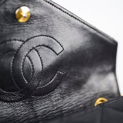Chanel Vintage 24k Quilted Lambskin Flap Bag Black