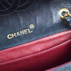 Chanel Vintage 24k Quilted Lambskin Flap Bag Black