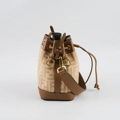 Fendi Mini Tresor Bucket Bag Beige