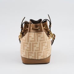 Fendi Mini Tresor Bucket Bag Beige
