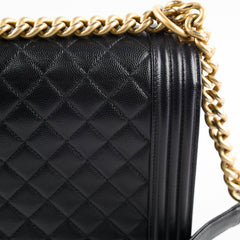 Chanel New Medium Boy Bag Caviar Black 2018