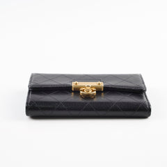 Chanel CC Turnlock Calfskin Medium Wallet Black