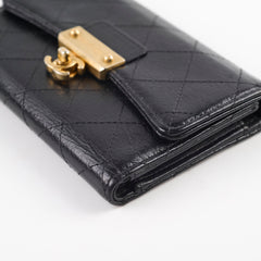 Chanel CC Turnlock Calfskin Medium Wallet Black