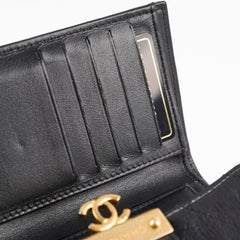 Chanel CC Turnlock Calfskin Medium Wallet Black