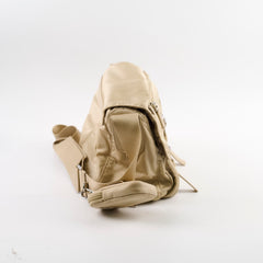 Prada Nylon Messenger Bag Light Beige