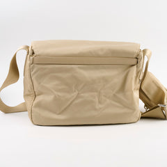 Prada Nylon Messenger Bag Light Beige