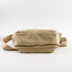 Prada Nylon Messenger Bag Light Beige