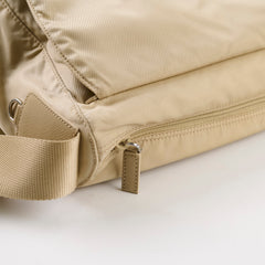 Prada Nylon Messenger Bag Light Beige