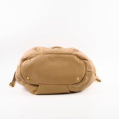 Prada Tote Bag With Strap Beige Grain Calfskin