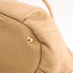 Prada Tote Bag With Strap Beige Grain Calfskin