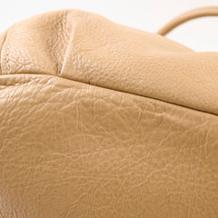 Prada Tote Bag With Strap Beige Grain Calfskin