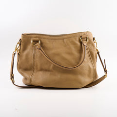 Prada Tote Bag With Strap Beige Grain Calfskin