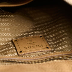 Prada Tote Bag With Strap Beige Grain Calfskin