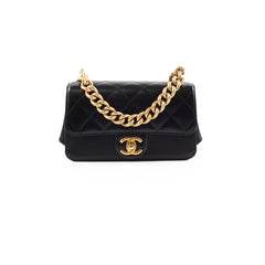 Chanel Seasonal Flap Bag Calfskin Black Serial 24