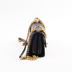 Chanel Seasonal Flap Bag Calfskin Black Serial 24