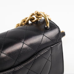 Chanel Seasonal Flap Bag Calfskin Black Serial 24