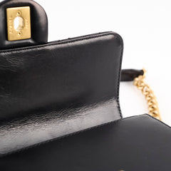 Chanel Seasonal Flap Bag Calfskin Black Serial 24