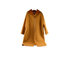 Hermes Long Cashmere Coat Mustard/Orange Size 34