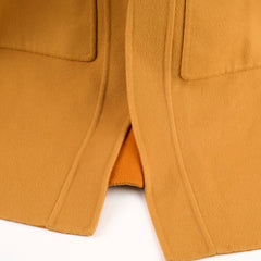 Hermes Long Cashmere Coat Mustard/Orange Size 34