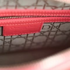 Dior Large Lady Dior Patent Leather Coral
