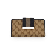 Gucci Canvas Long Wallet GG Supreme Brown