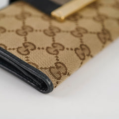 Gucci Canvas Long Wallet GG Supreme Brown