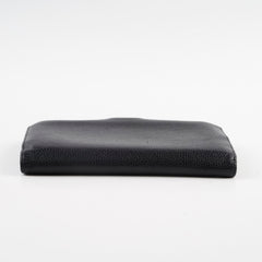 Chanel Vintage Caviar Snap Button Long Wallet Black