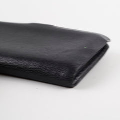 Chanel Vintage Caviar Snap Button Long Wallet Black