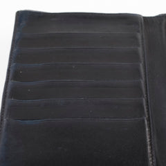 Chanel Vintage Caviar Snap Button Long Wallet Black