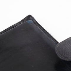 Chanel Vintage Caviar Snap Button Long Wallet Black