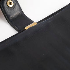 Chanel Vintage Caviar Snap Button Long Wallet Black