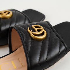 Gucci Marmont Sandals Black Size 40