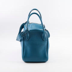 Hermes Lindy 30 Clemence PHW Blue Jeans T Stamp 2015