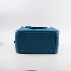 Hermes Lindy 30 Clemence PHW Blue Jeans T Stamp 2015