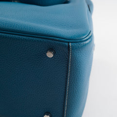 Hermes Lindy 30 Clemence PHW Blue Jeans T Stamp 2015