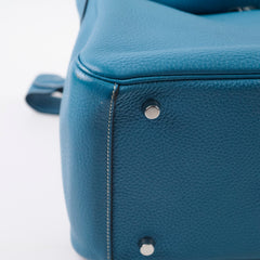 Hermes Lindy 30 Clemence PHW Blue Jeans T Stamp 2015