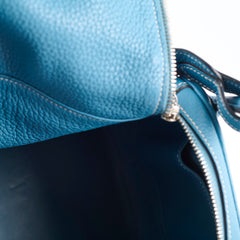 Hermes Lindy 30 Clemence PHW Blue Jeans T Stamp 2015