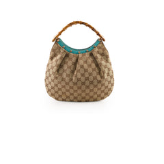 Gucci Bamboo Studded Mini Hobo Bag GG Monogram