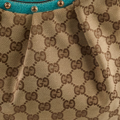 Gucci Bamboo Studded Mini Hobo Bag GG Monogram