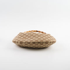 Gucci Bamboo Studded Mini Hobo Bag GG Monogram