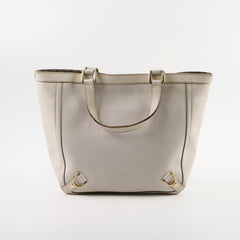 Gucci Small Abbey Tote Bag White Leather
