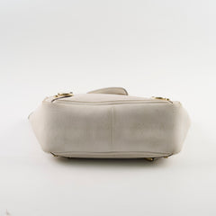 Gucci Small Abbey Tote Bag White Leather