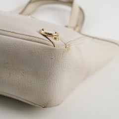 Gucci Small Abbey Tote Bag White Leather