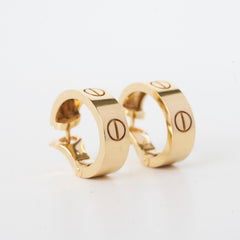 Cartier Love Earrings Classic Model Yellow Gold